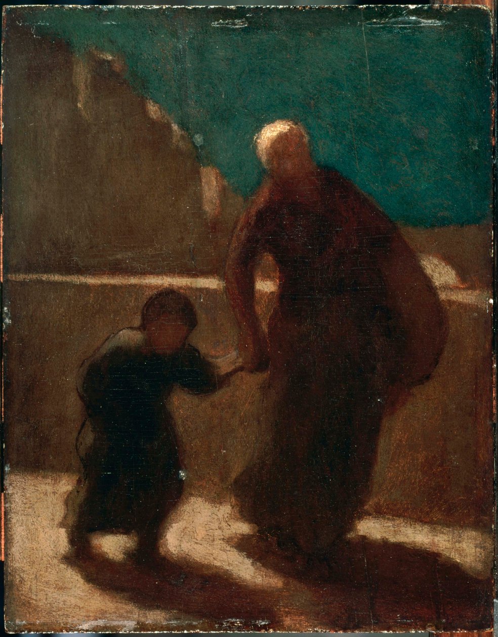 På en bro på natten av Honoré Daumier