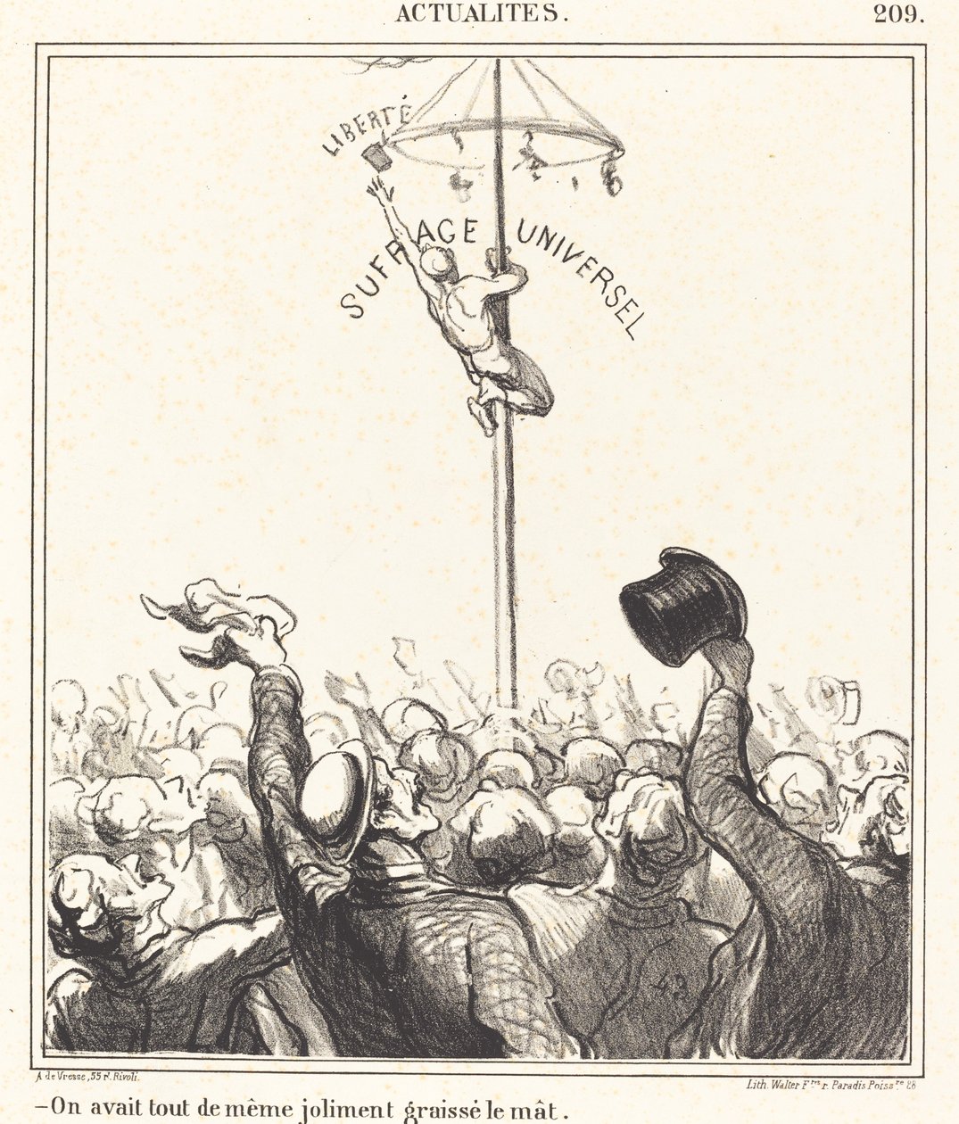 Vi hade...smörjt masten fint av Honoré Daumier