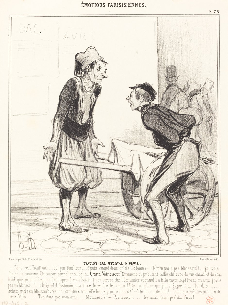 Bedoinernas ursprung i Paris av Honoré Daumier