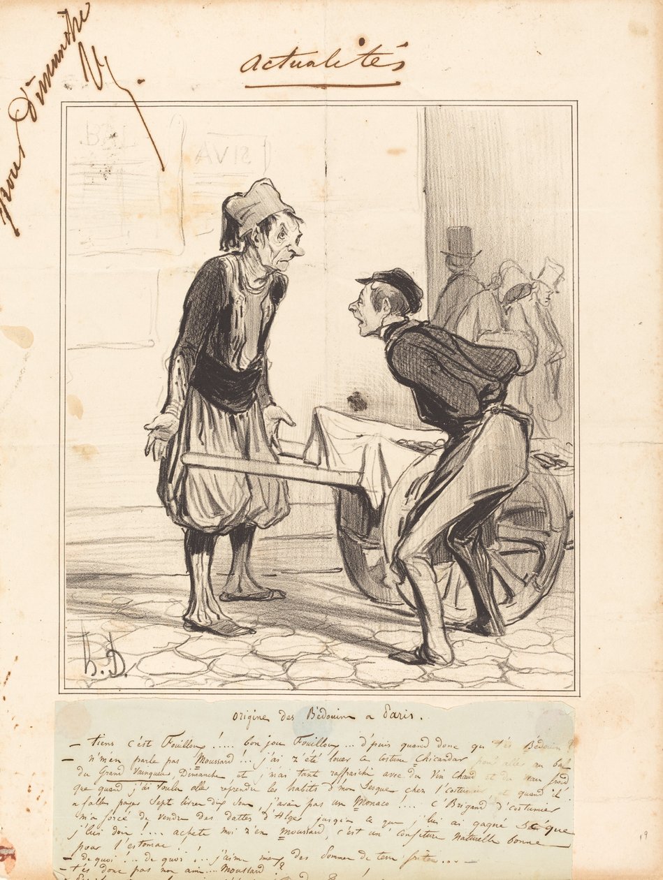 Bedoinernas ursprung i Paris av Honoré Daumier