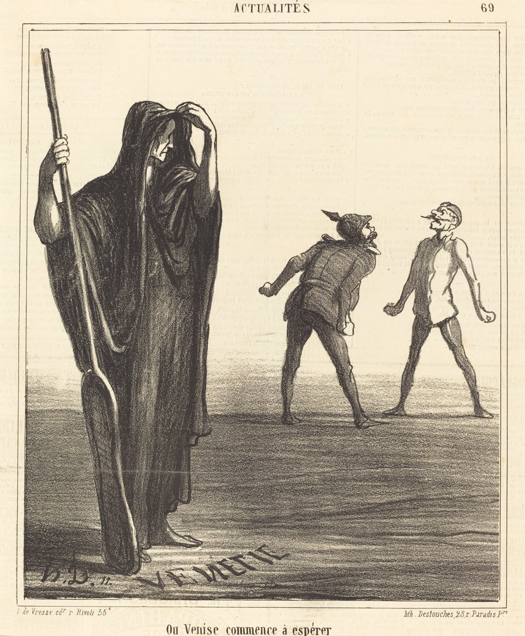 Där Venedig börjar hoppas av Honoré Daumier