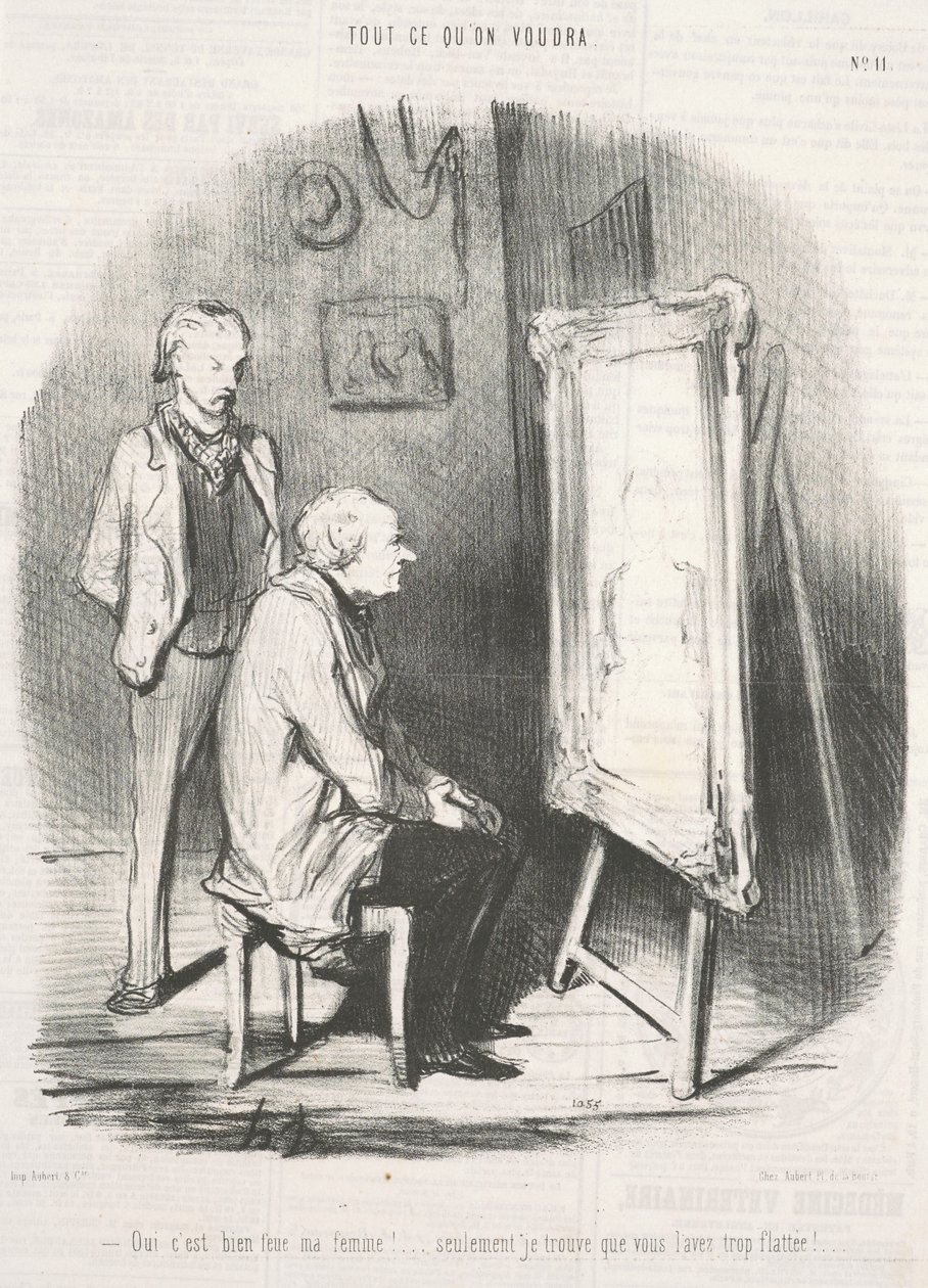 Ja det är det, min avlidna fru! ... av Honoré Daumier