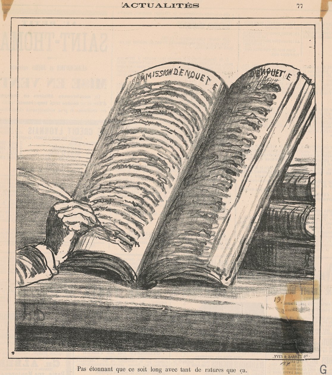 Inte konstigt att det är långt... av Honoré Daumier