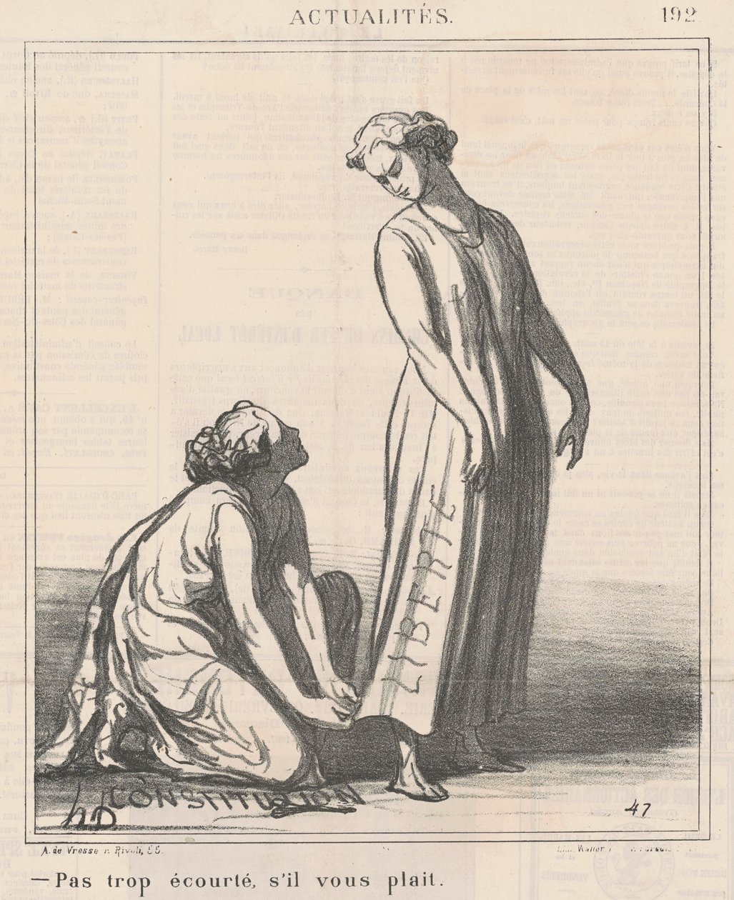 Inte för kort, tack. av Honoré Daumier
