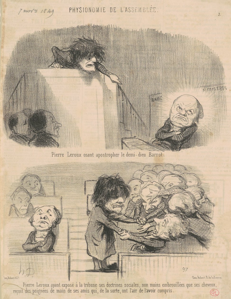 Pierre Leroux Vågad apostrof... av Honoré Daumier