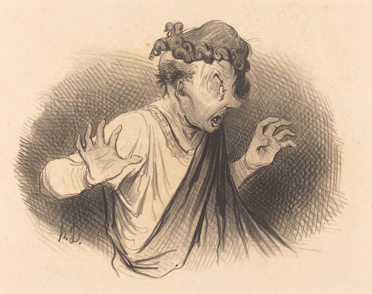 Vem är dessa ormar för... av Honoré Daumier