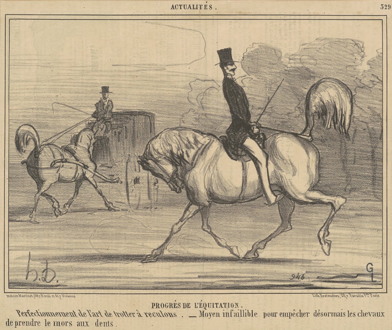 Horsemanship framsteg av Honoré Daumier