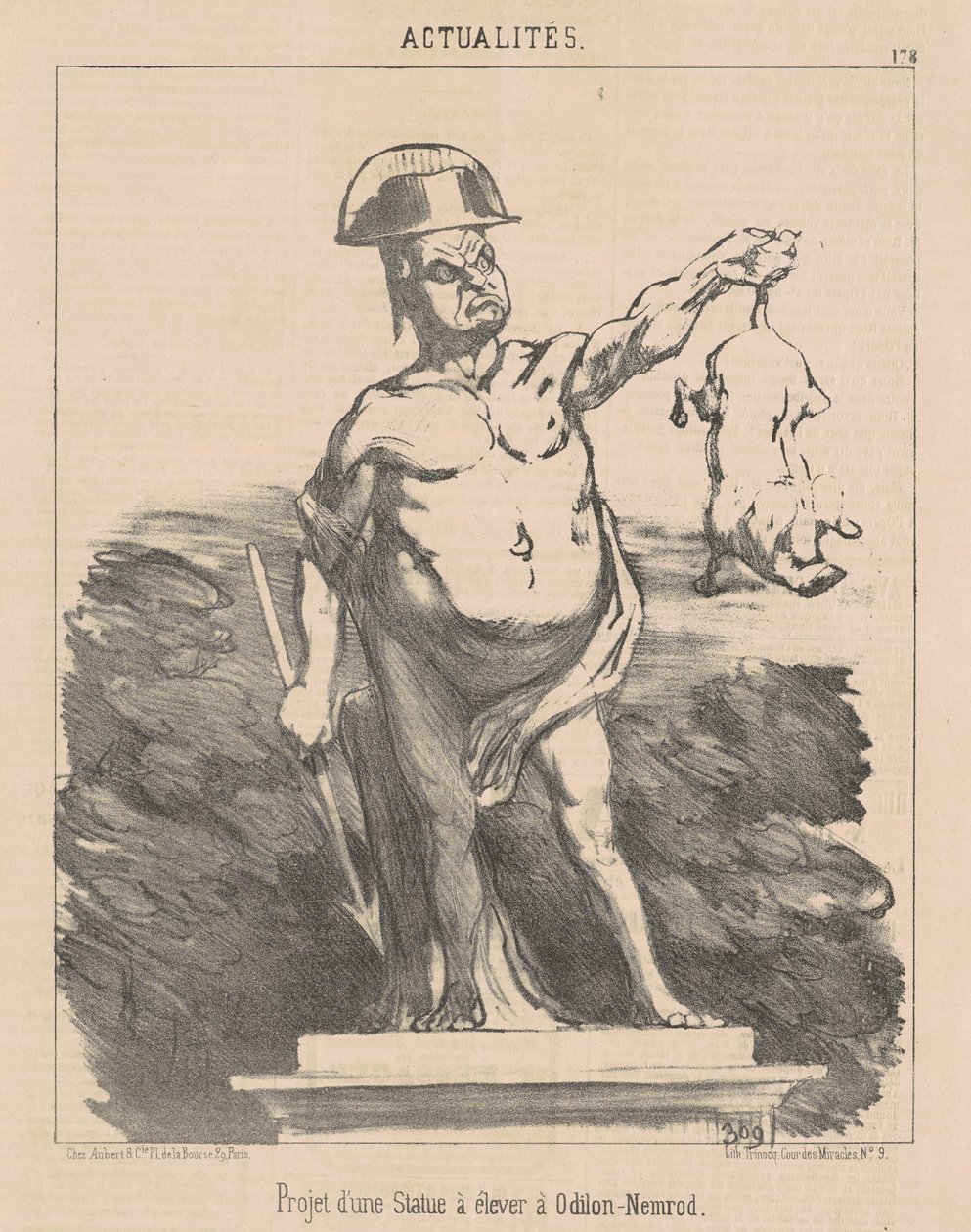 Projekt för en staty ... vid Odilon-Nimrod av Honoré Daumier
