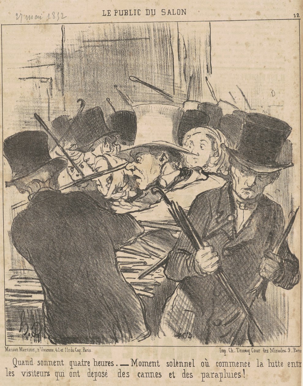När klockan slår fyra av Honoré Daumier
