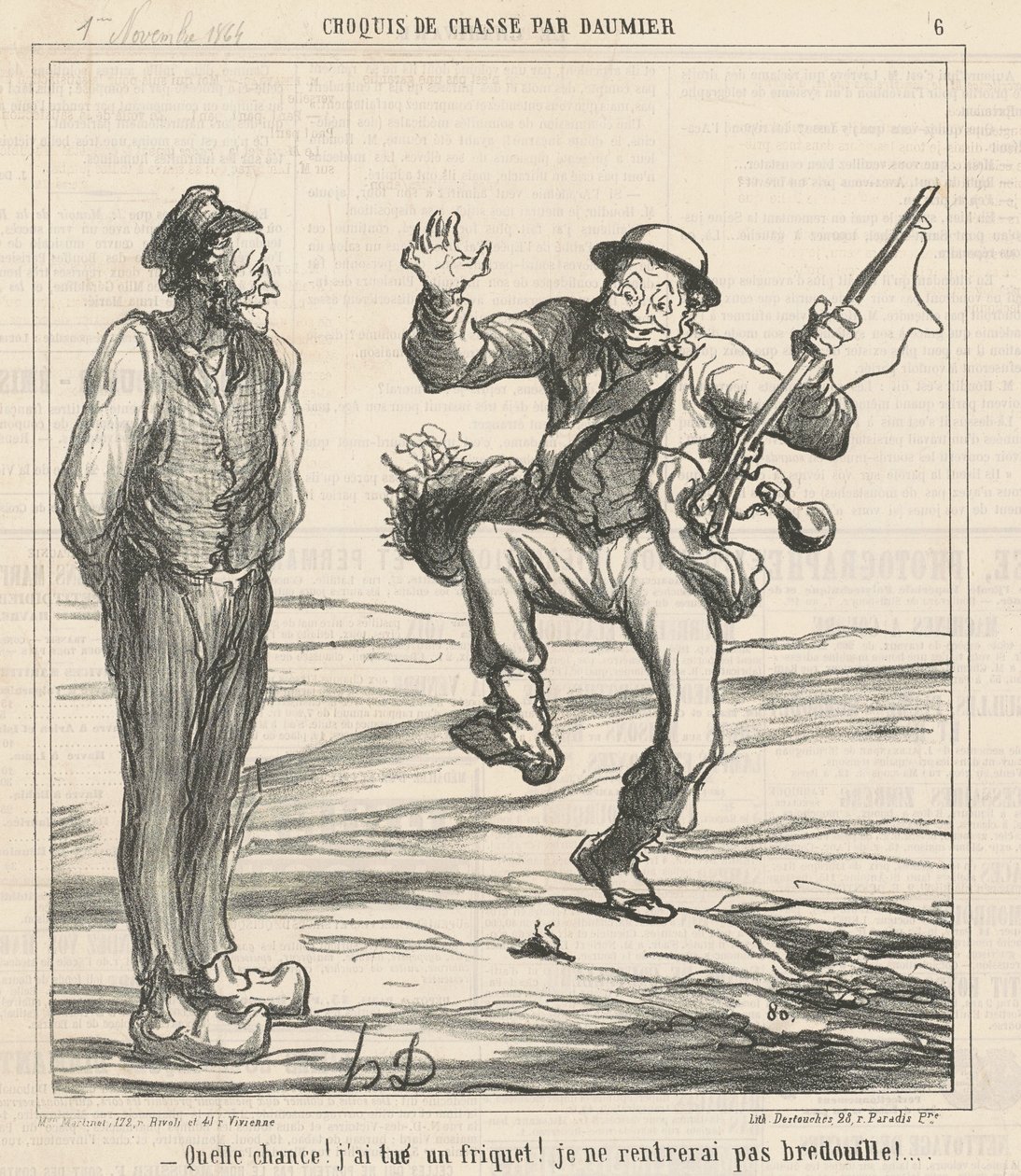 Vilken tur! Jag dödade en freak! av Honoré Daumier