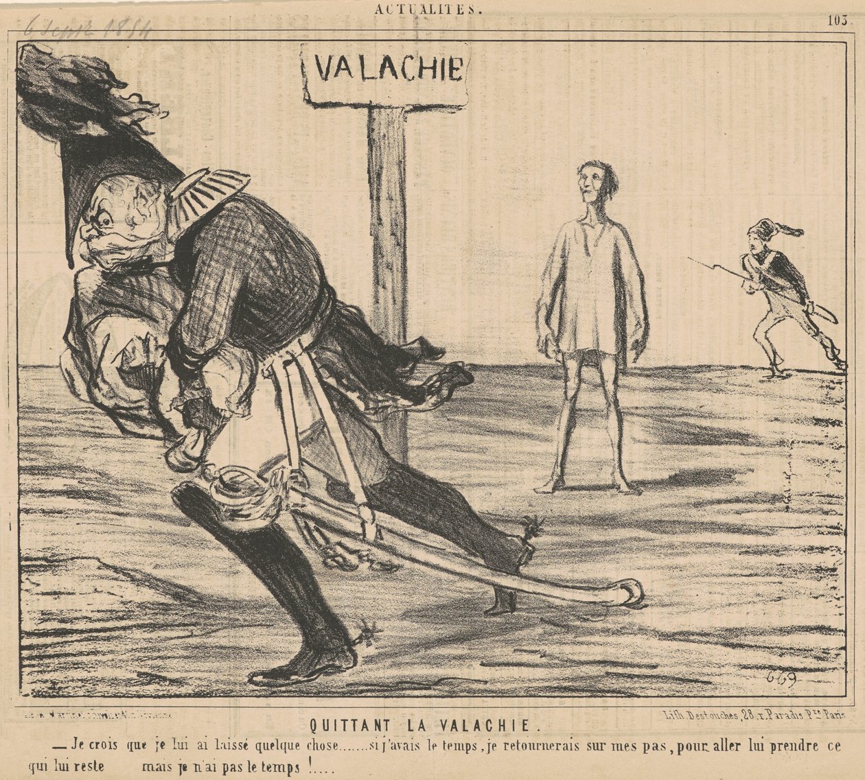 Lämnar Valakiet av Honoré Daumier