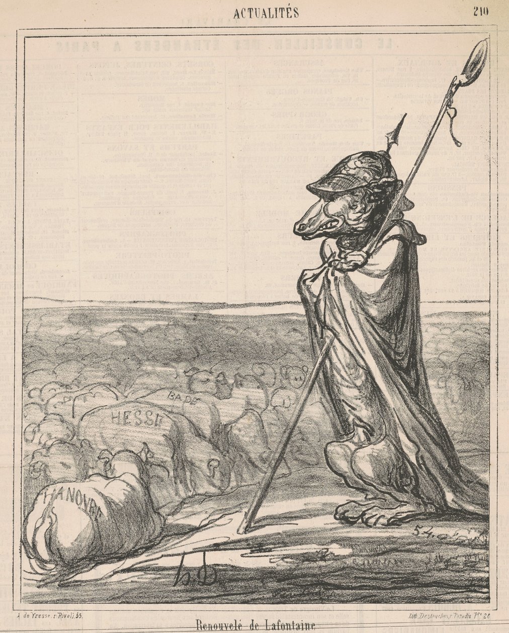 Förnyad fontän av Honoré Daumier