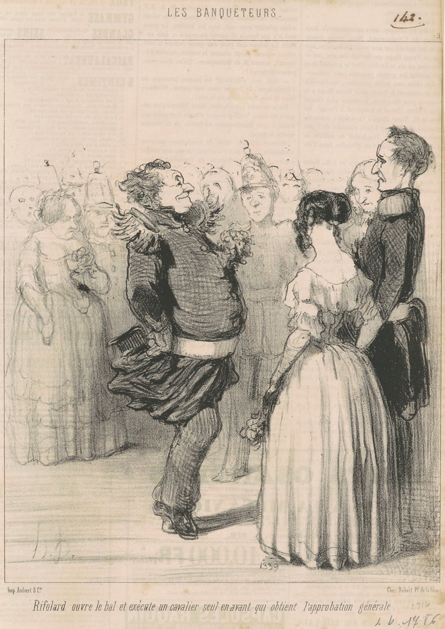 Rifolard öppnar bollen... av Honoré Daumier