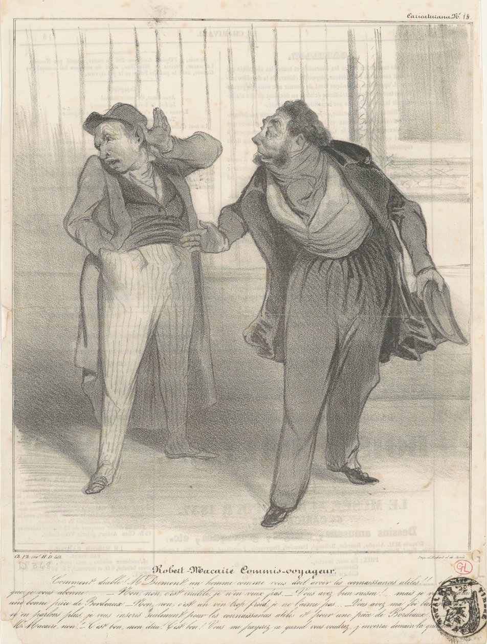 Robert Macaire resebiträde av Honoré Daumier