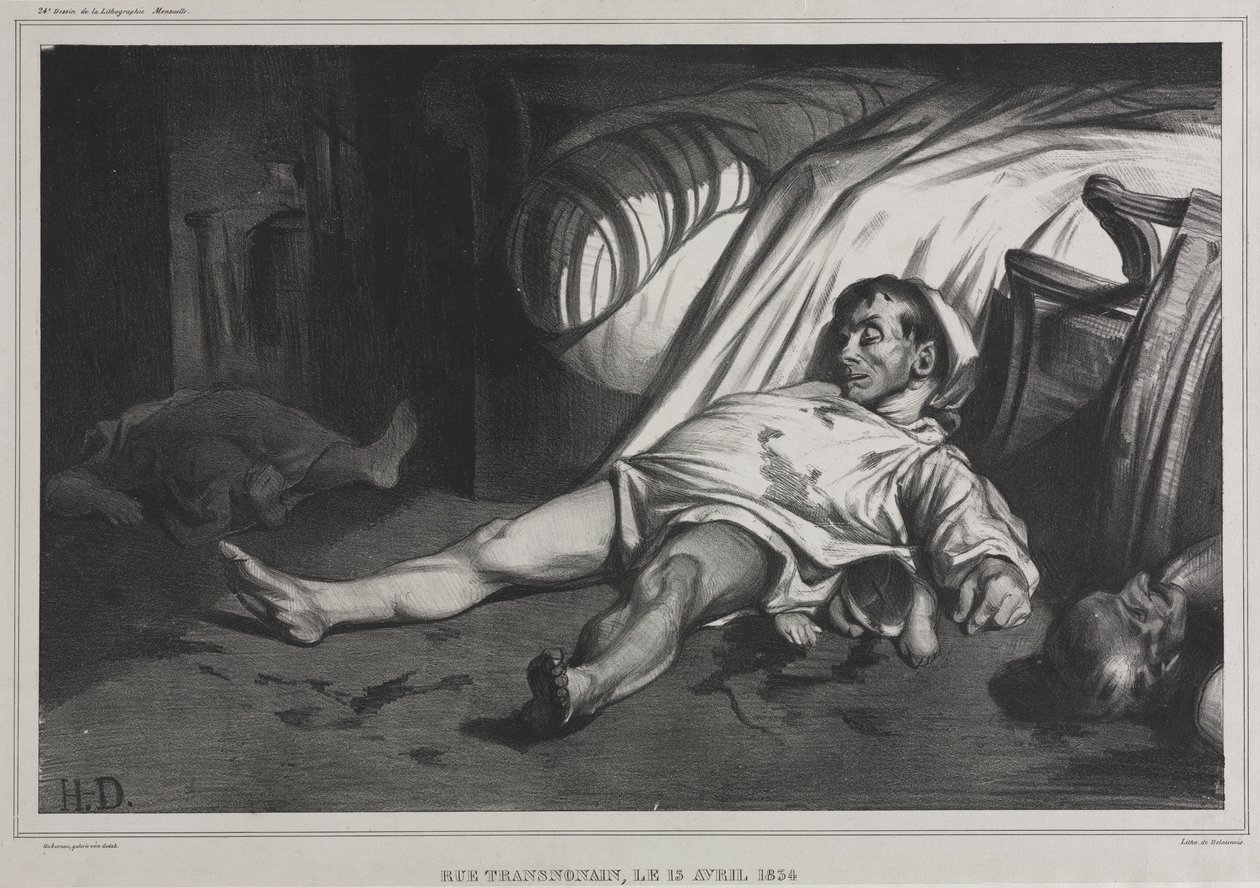 Rue Transnonain, 15 april 1834 av Honoré Daumier