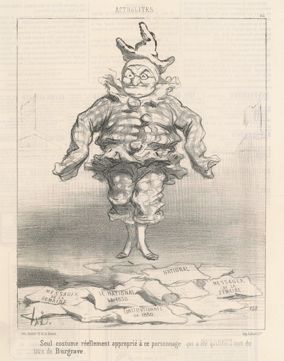 Endast kostym...lämplig för denna karaktär av Honoré Daumier