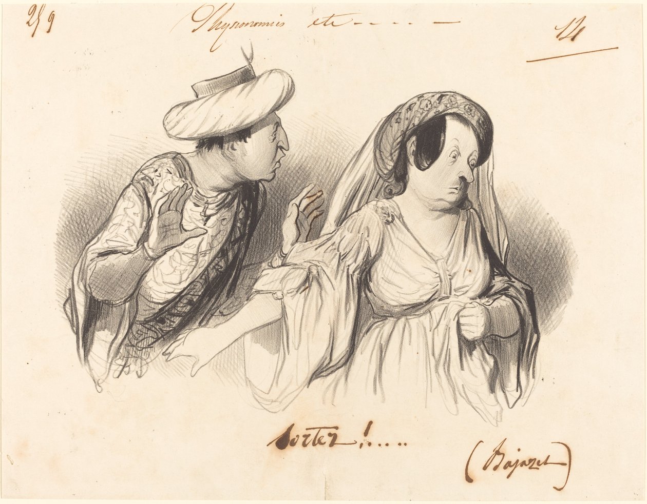 Gå ut!... (Bajazet) av Honoré Daumier