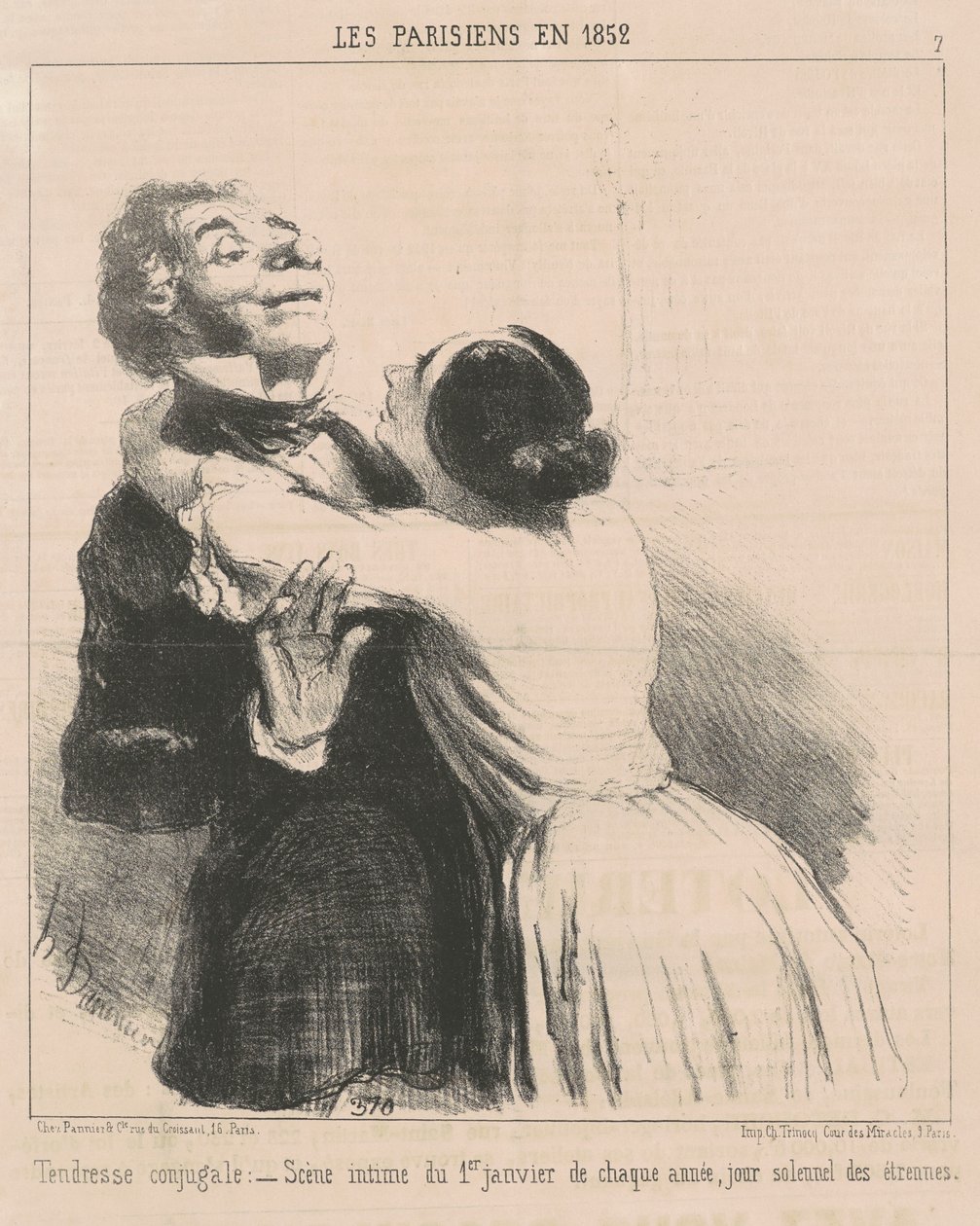 Äktenskaplig ömhet av Honoré Daumier