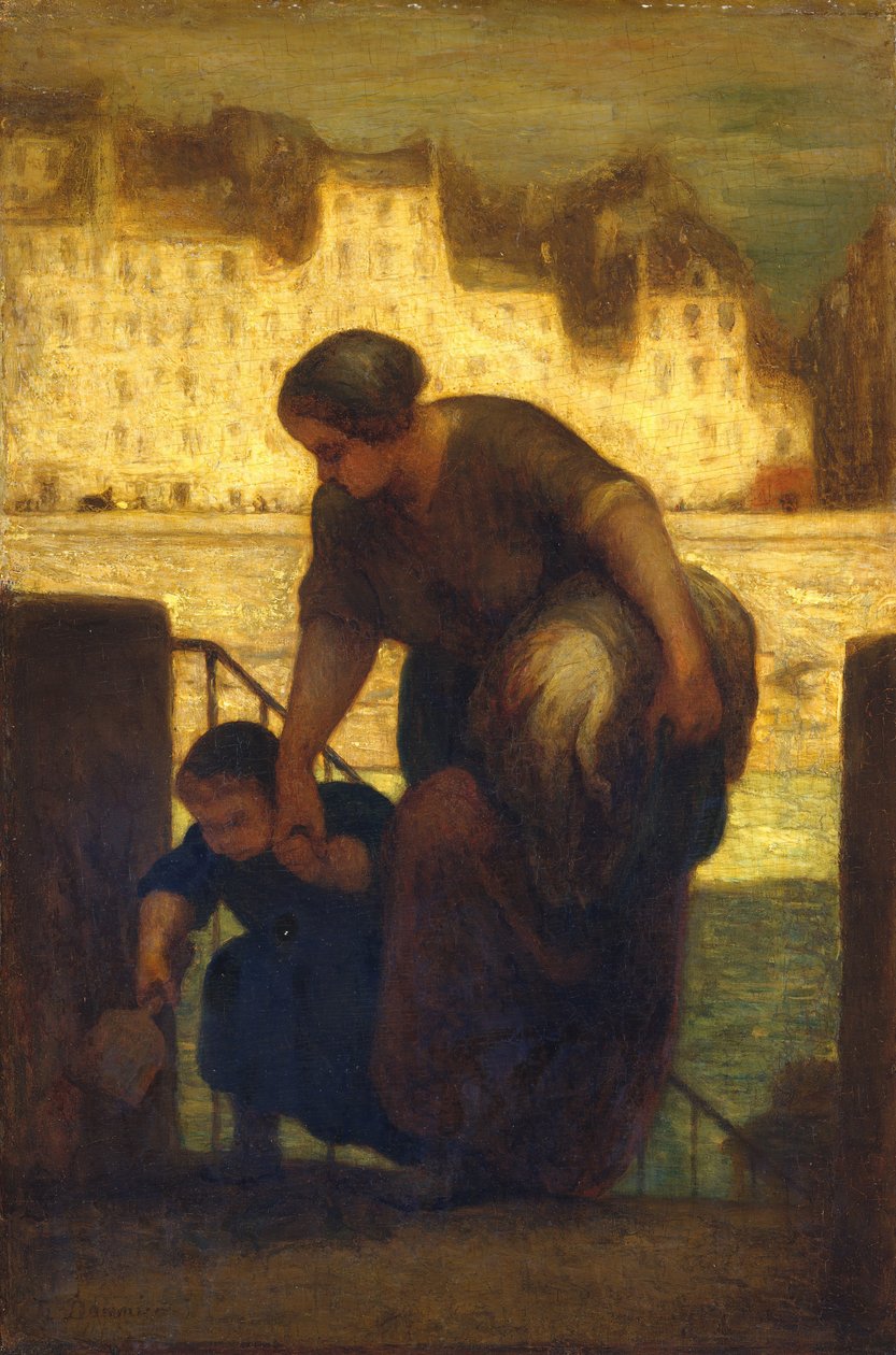 The Laundress, 186[3]. av Honoré Daumier