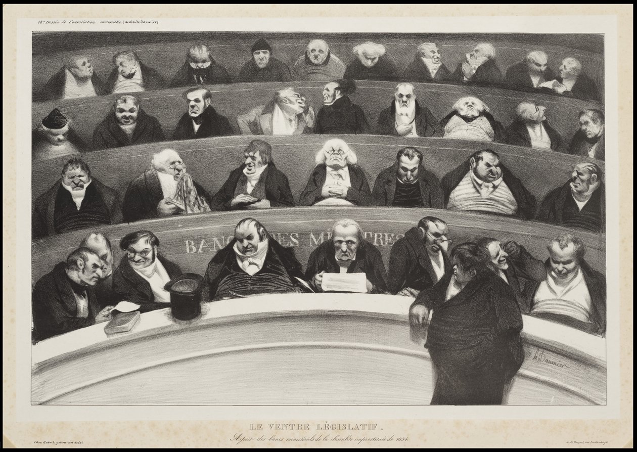 The Legislative Belly, 1834 av Honoré Daumier