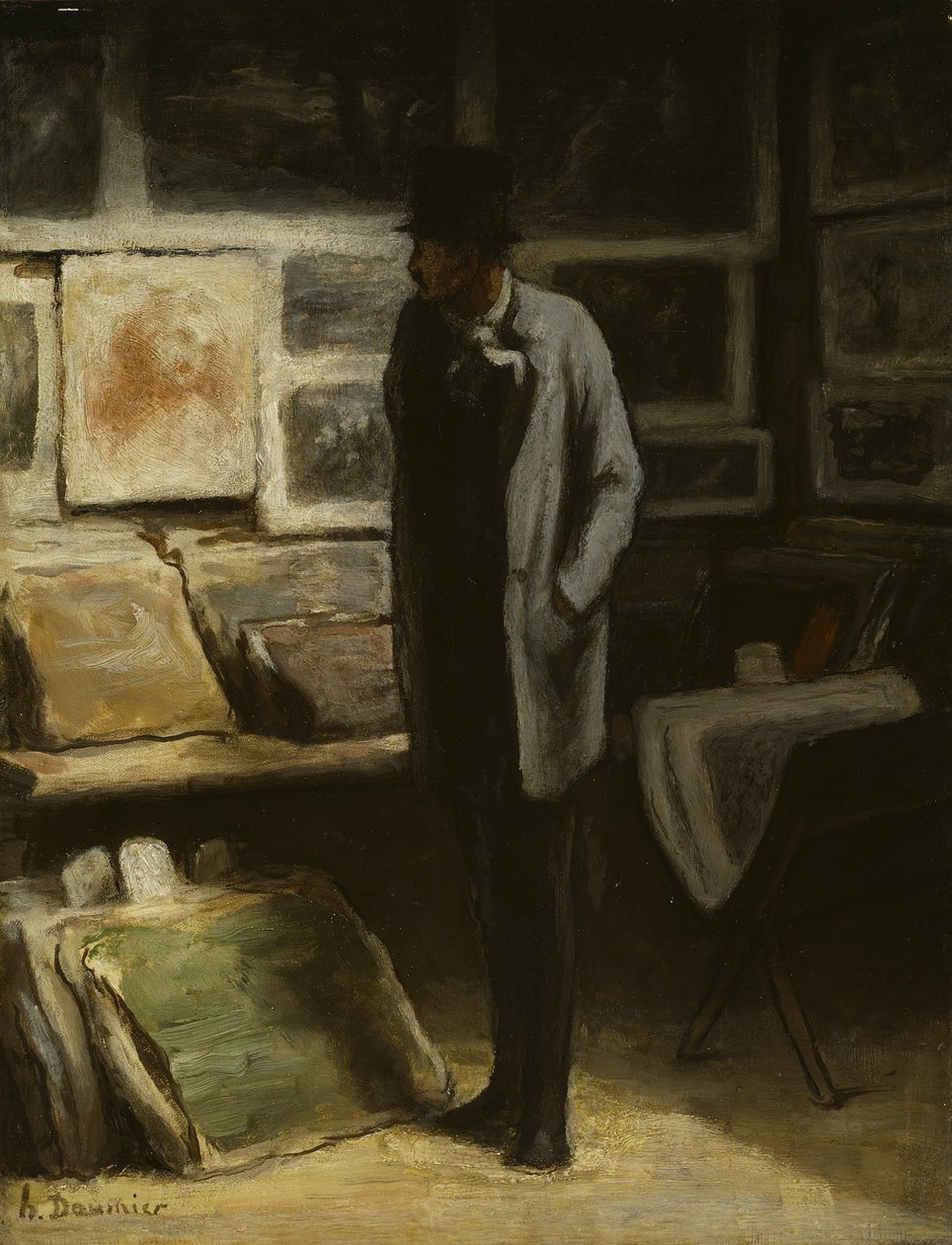 Trycksamlaren, c.1857-63 av Honoré Daumier