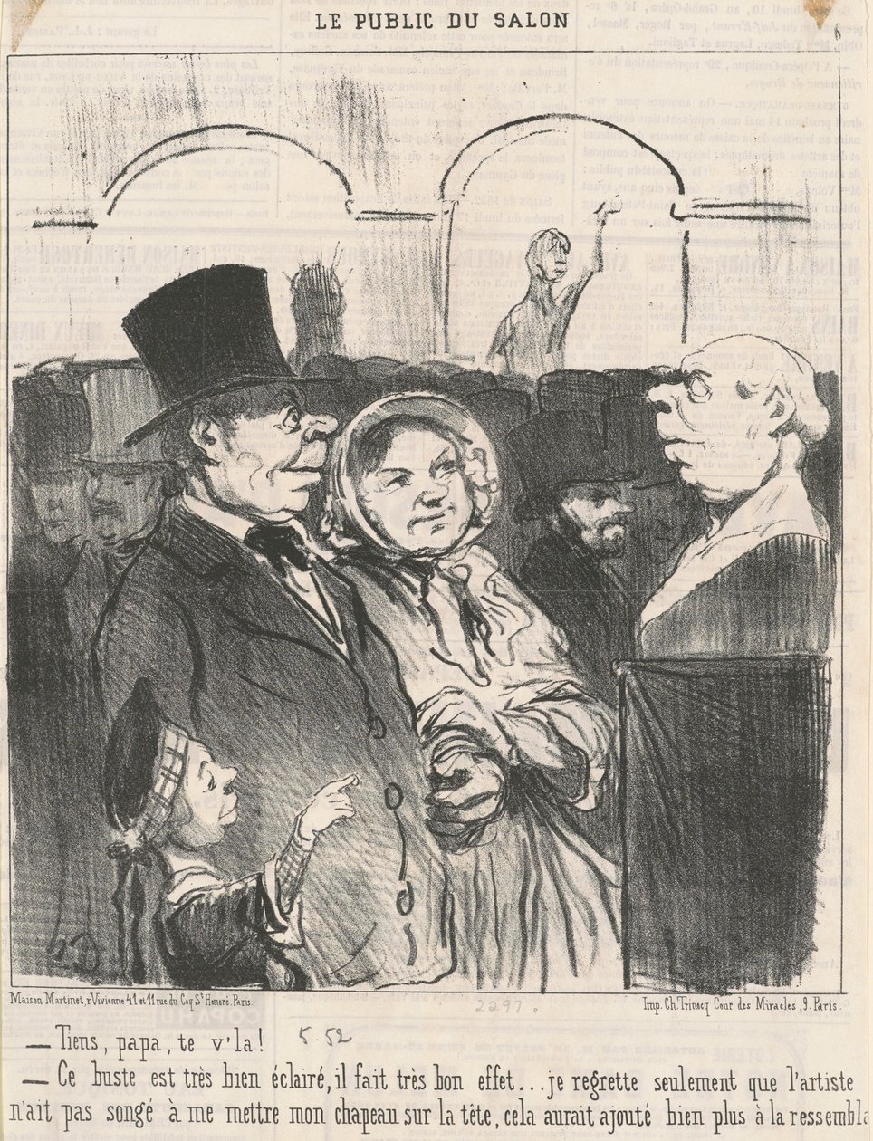 Här, pappa, där är du! ... av Honoré Daumier