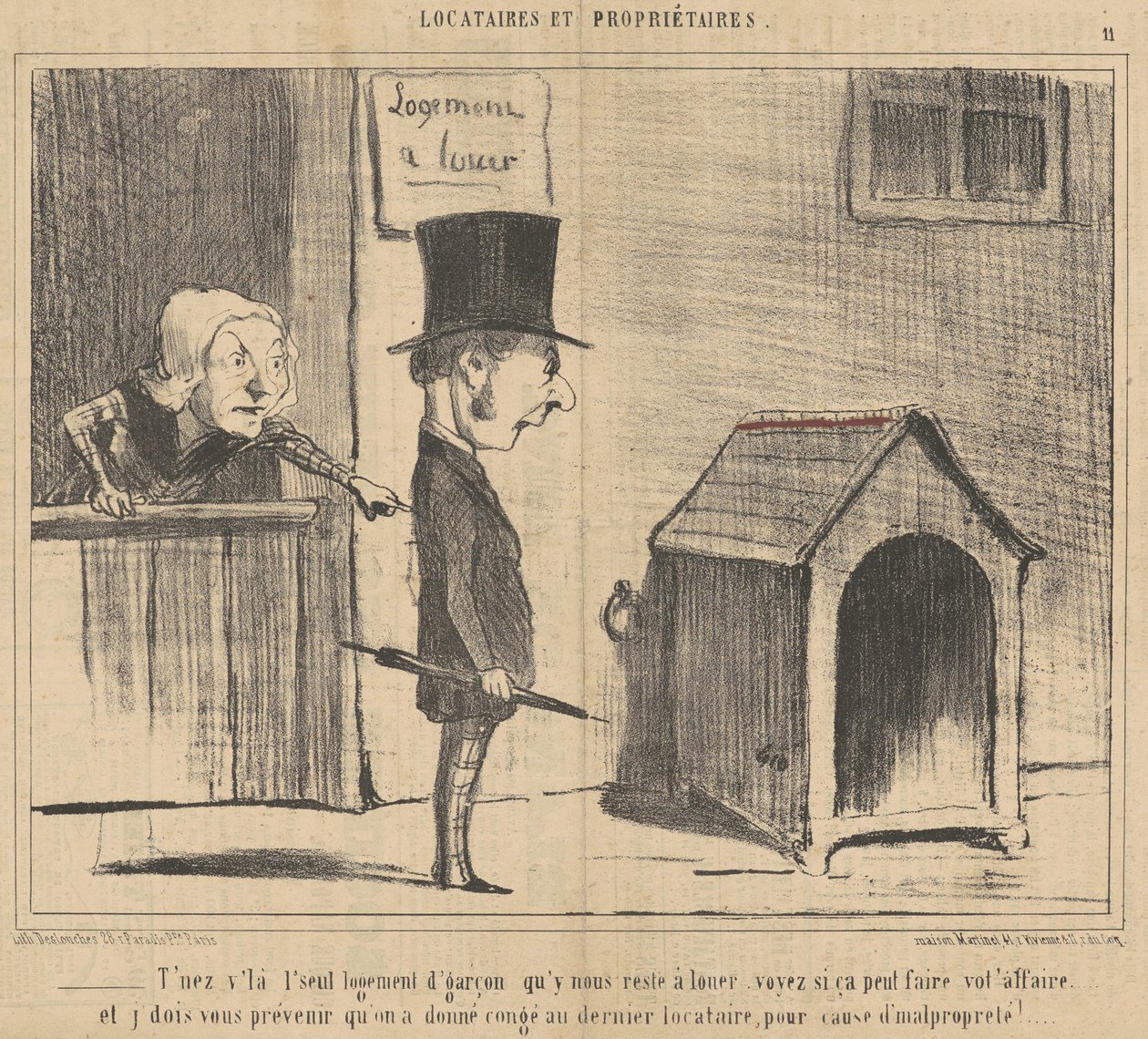 Du är den enda pojkens boende... av Honoré Daumier
