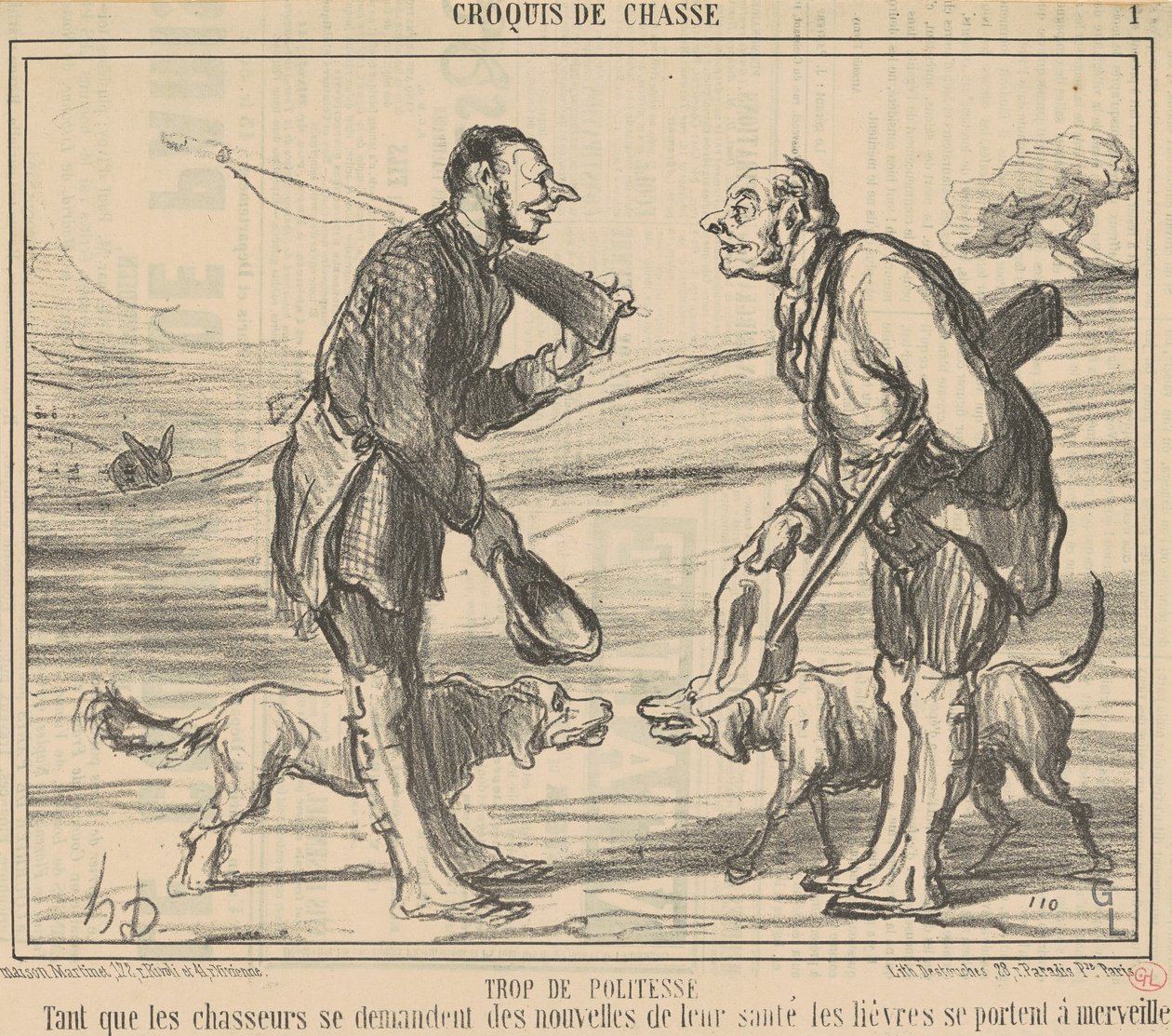 för mycket artighet av Honoré Daumier