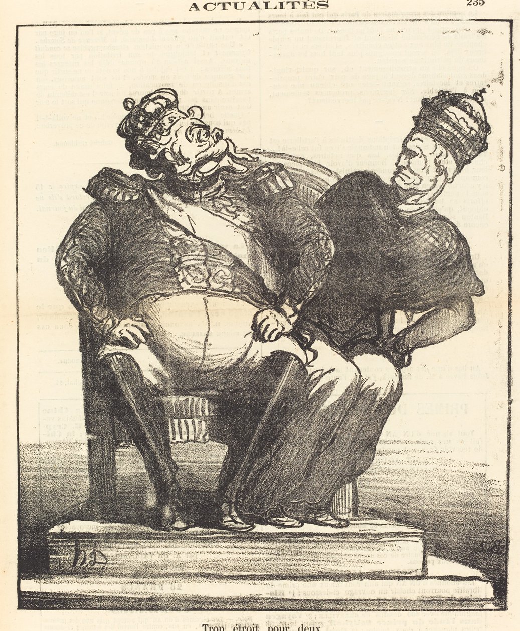 För smal för två av Honoré Daumier