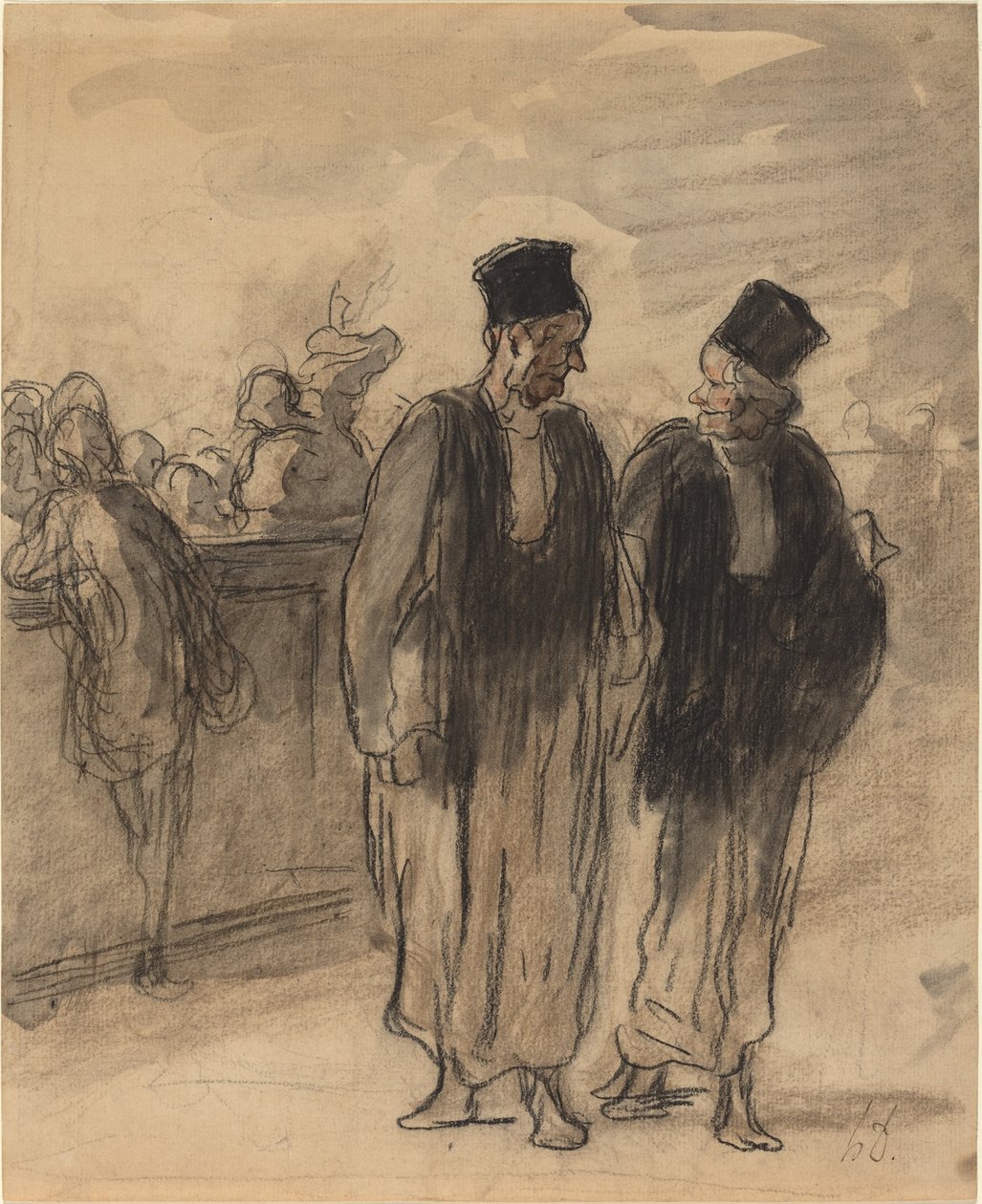 Två advokater av Honoré Daumier