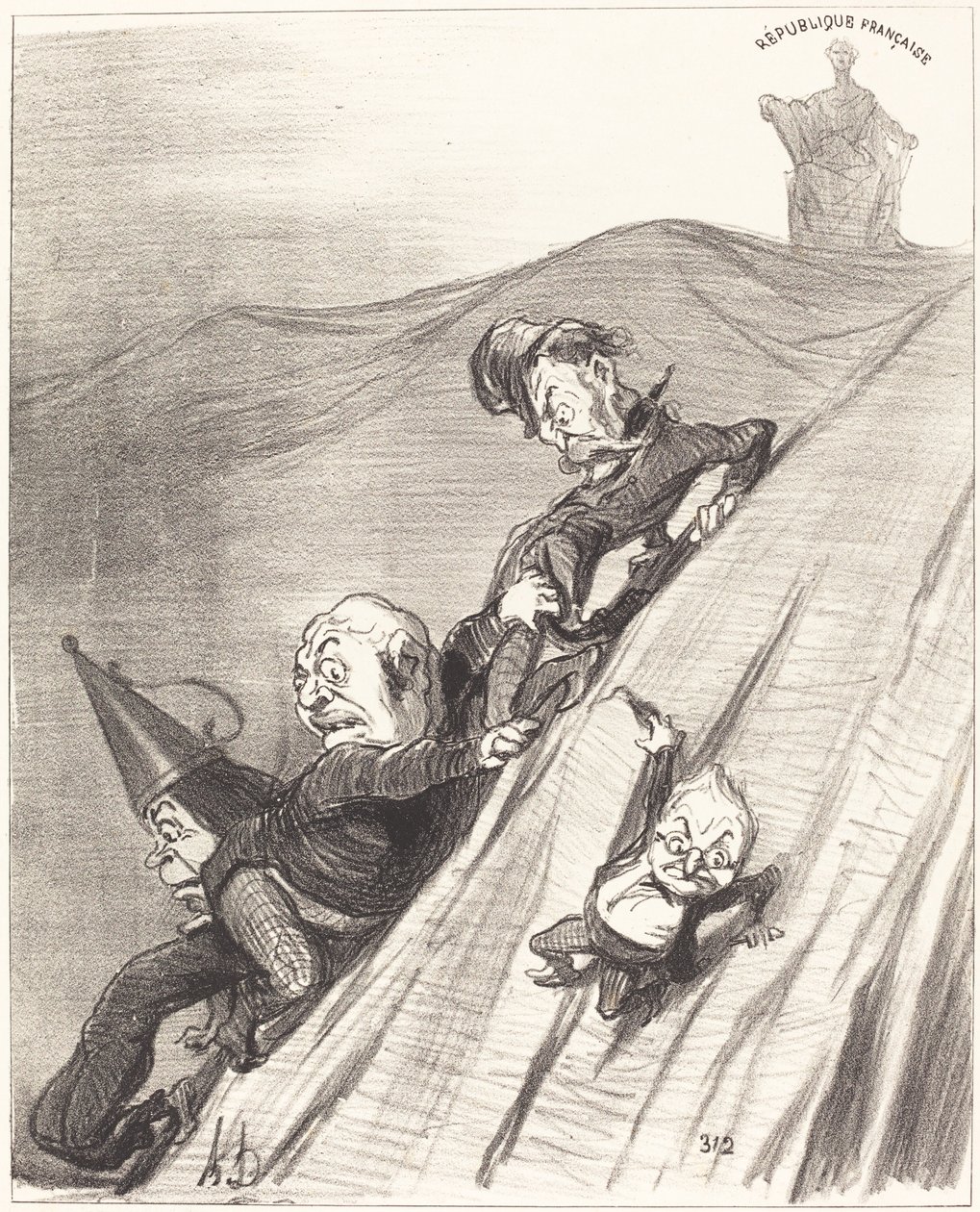 En farlig väg av Honoré Daumier