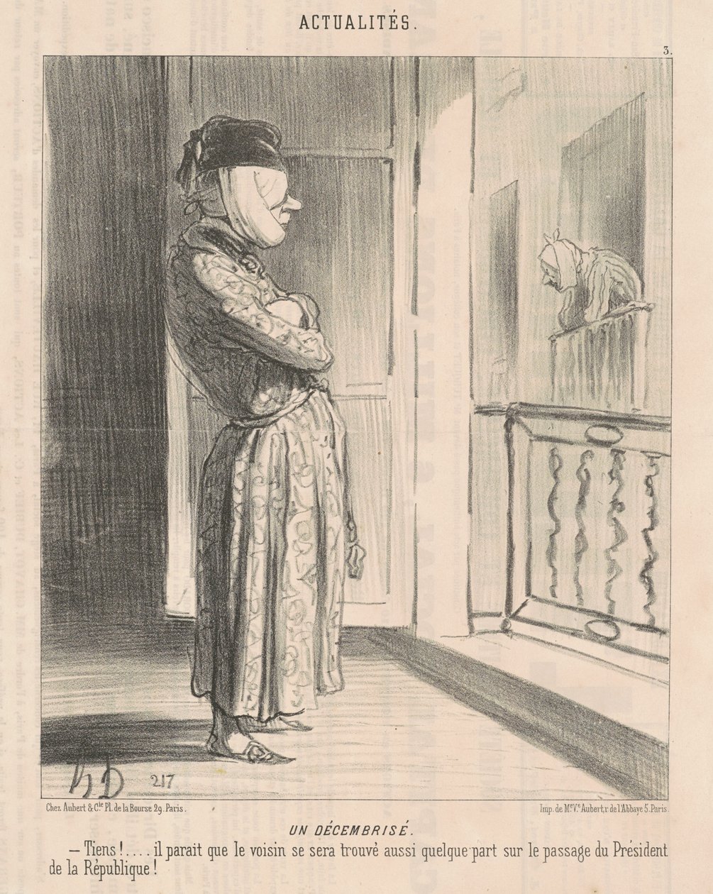 En decembriserad av Honoré Daumier
