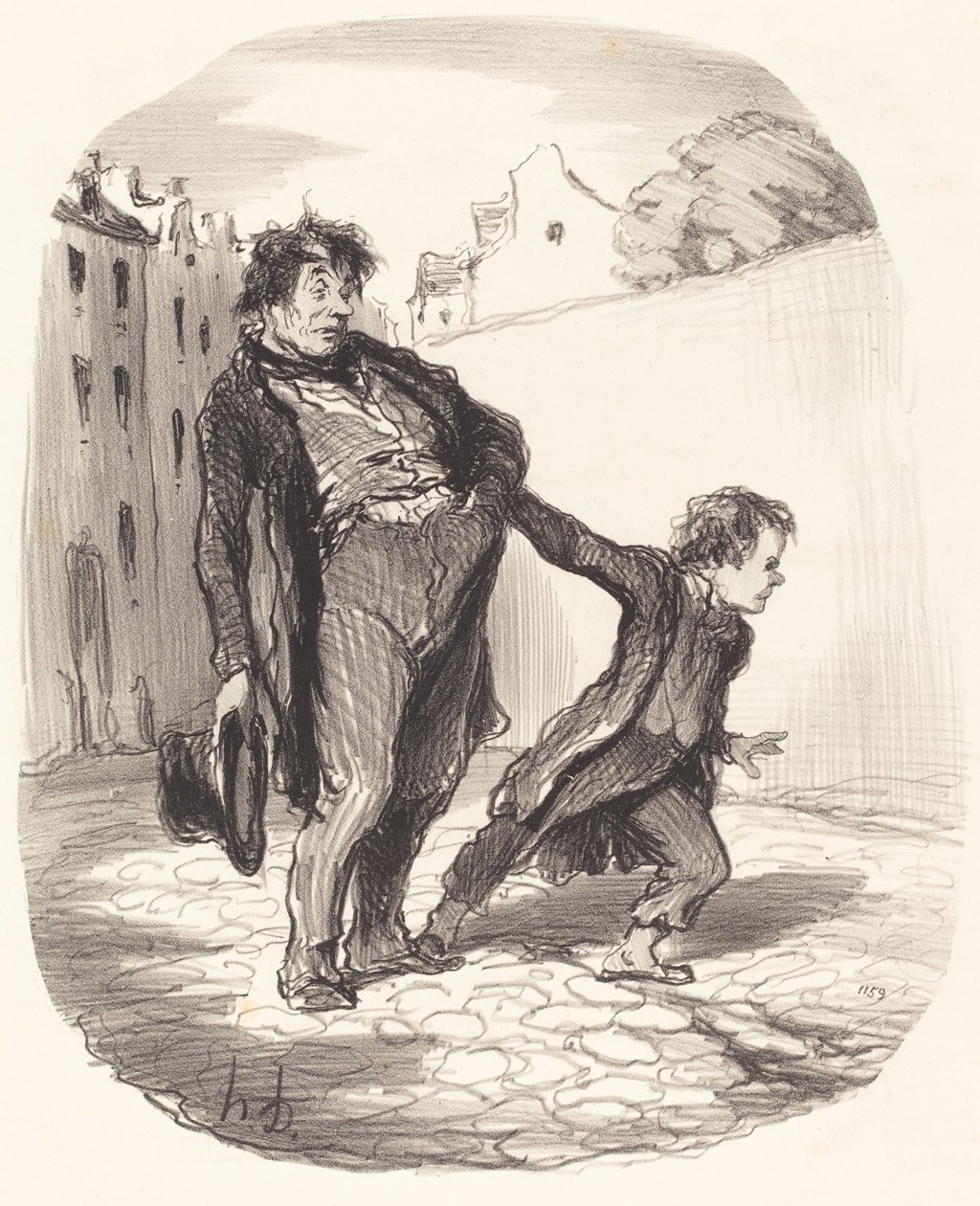 En modellson av Honoré Daumier