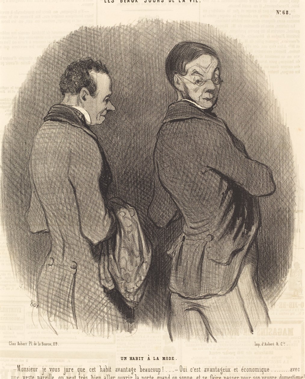 En moderiktig outfit av Honoré Daumier