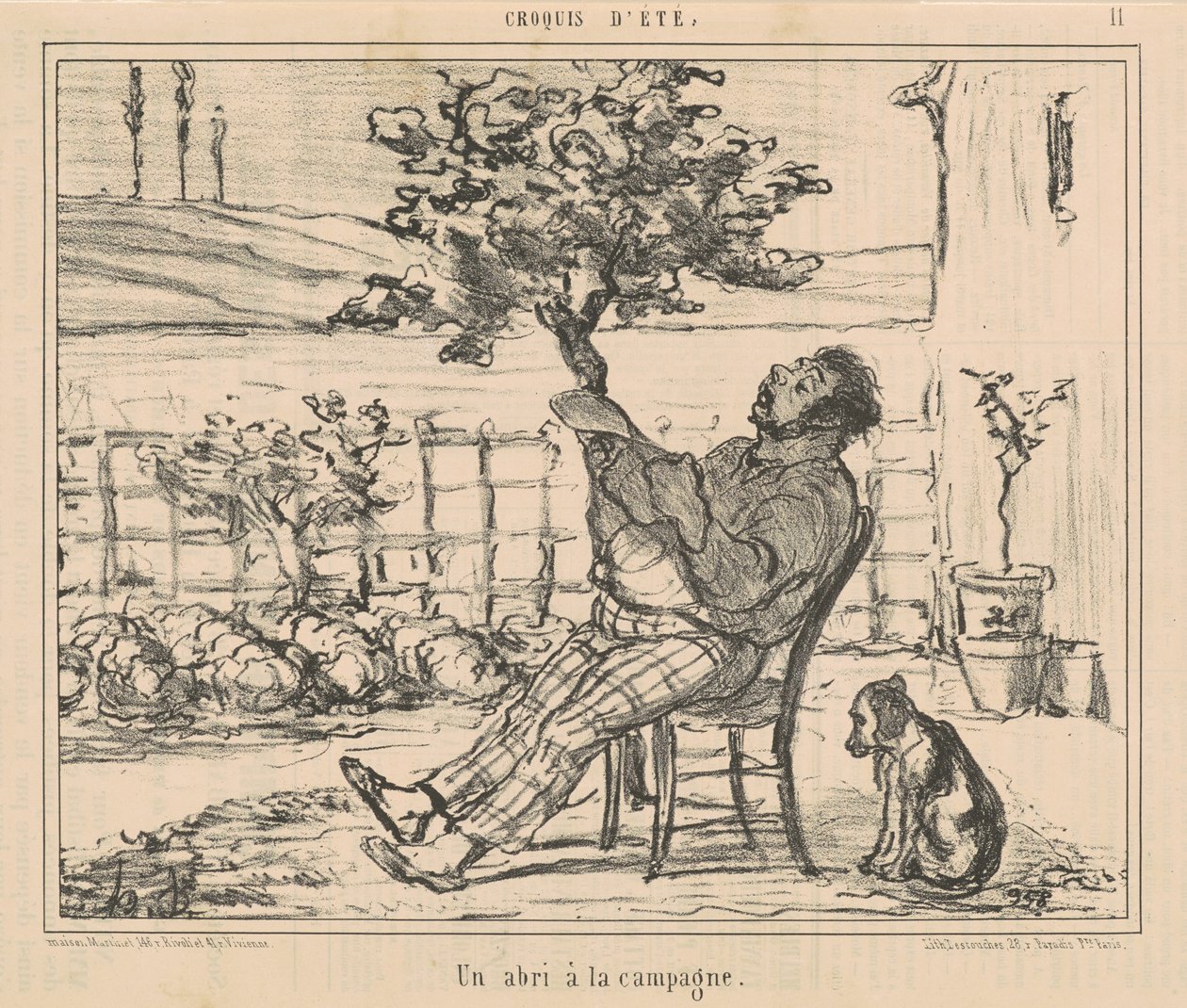 Ett härbärge på landet av Honoré Daumier