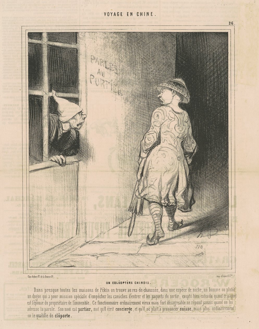En kinesisk skalbagge av Honoré Daumier