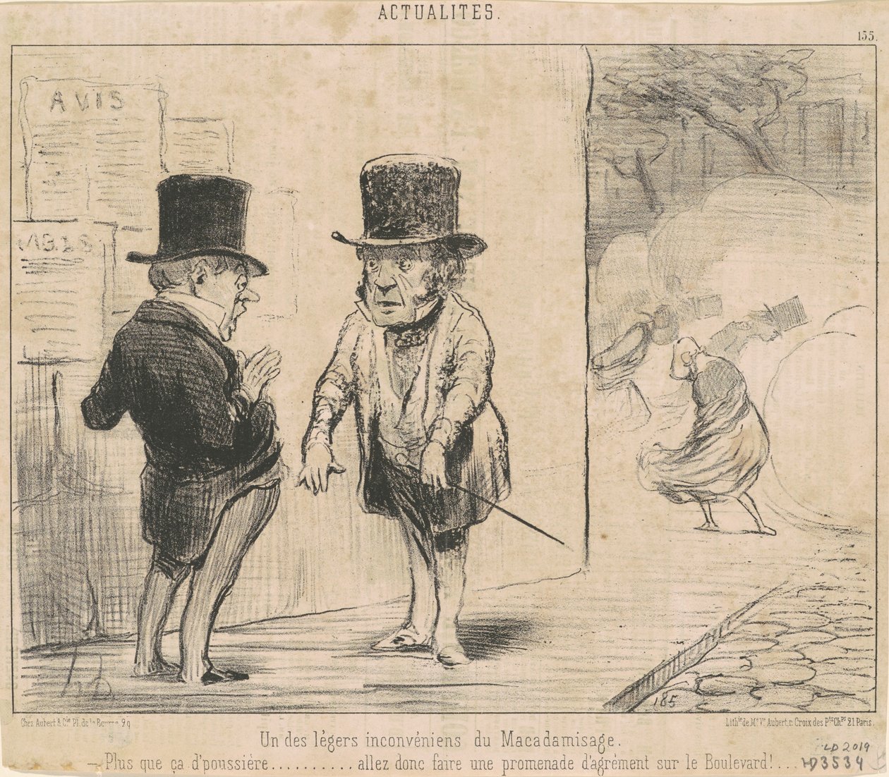 En av ... nackdelarna med makadamisering ... av Honoré Daumier