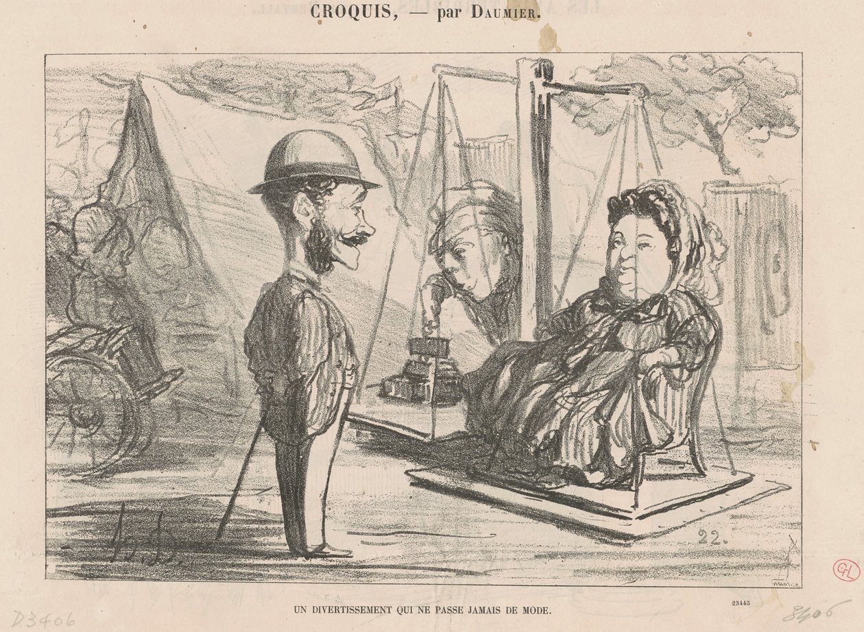 Underhållning som ... på modet av Honoré Daumier