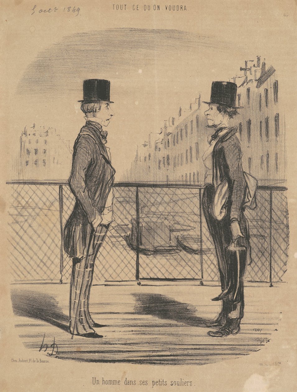En man i sina små skor av Honoré Daumier