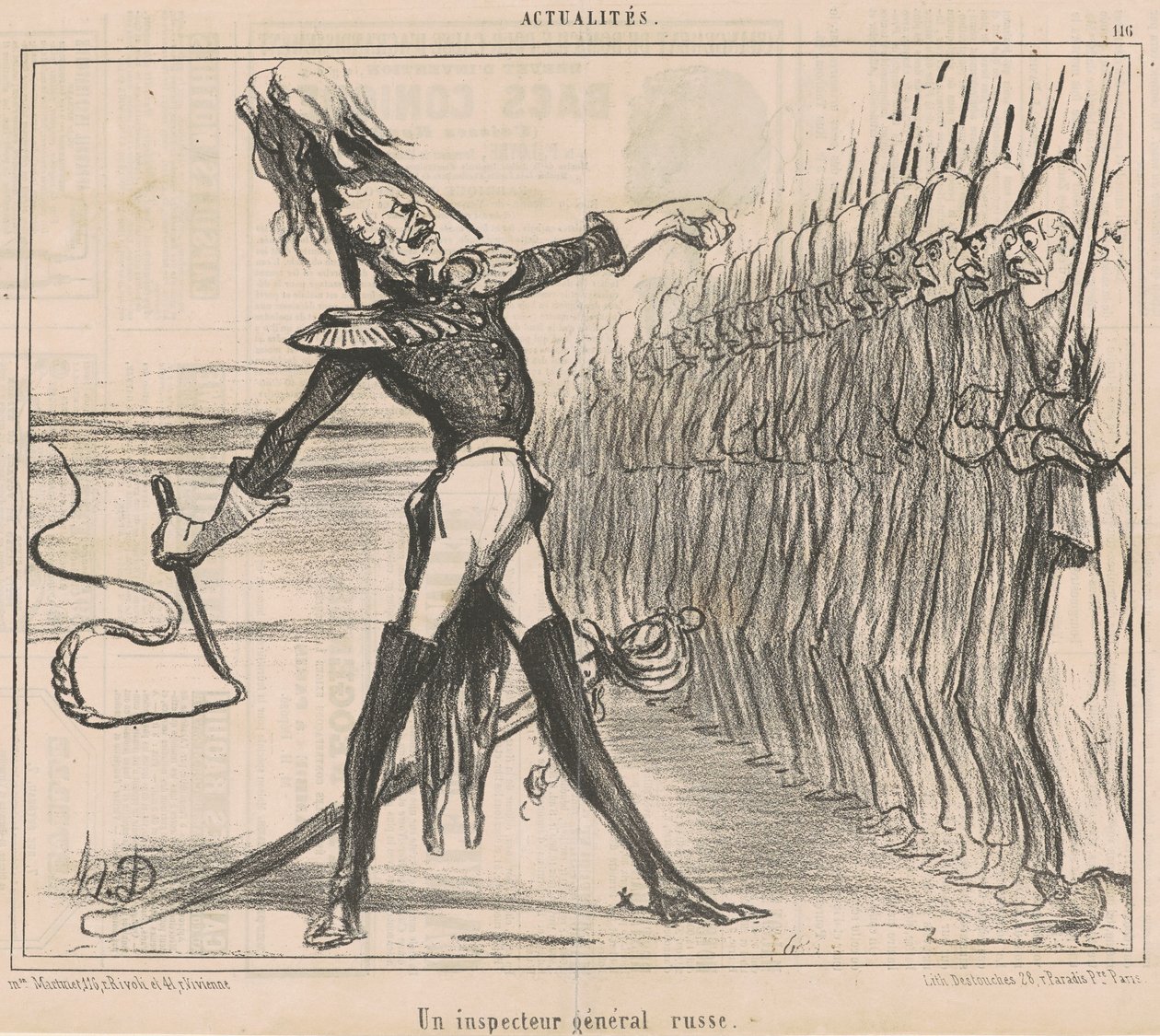 En rysk generalinspektör av Honoré Daumier