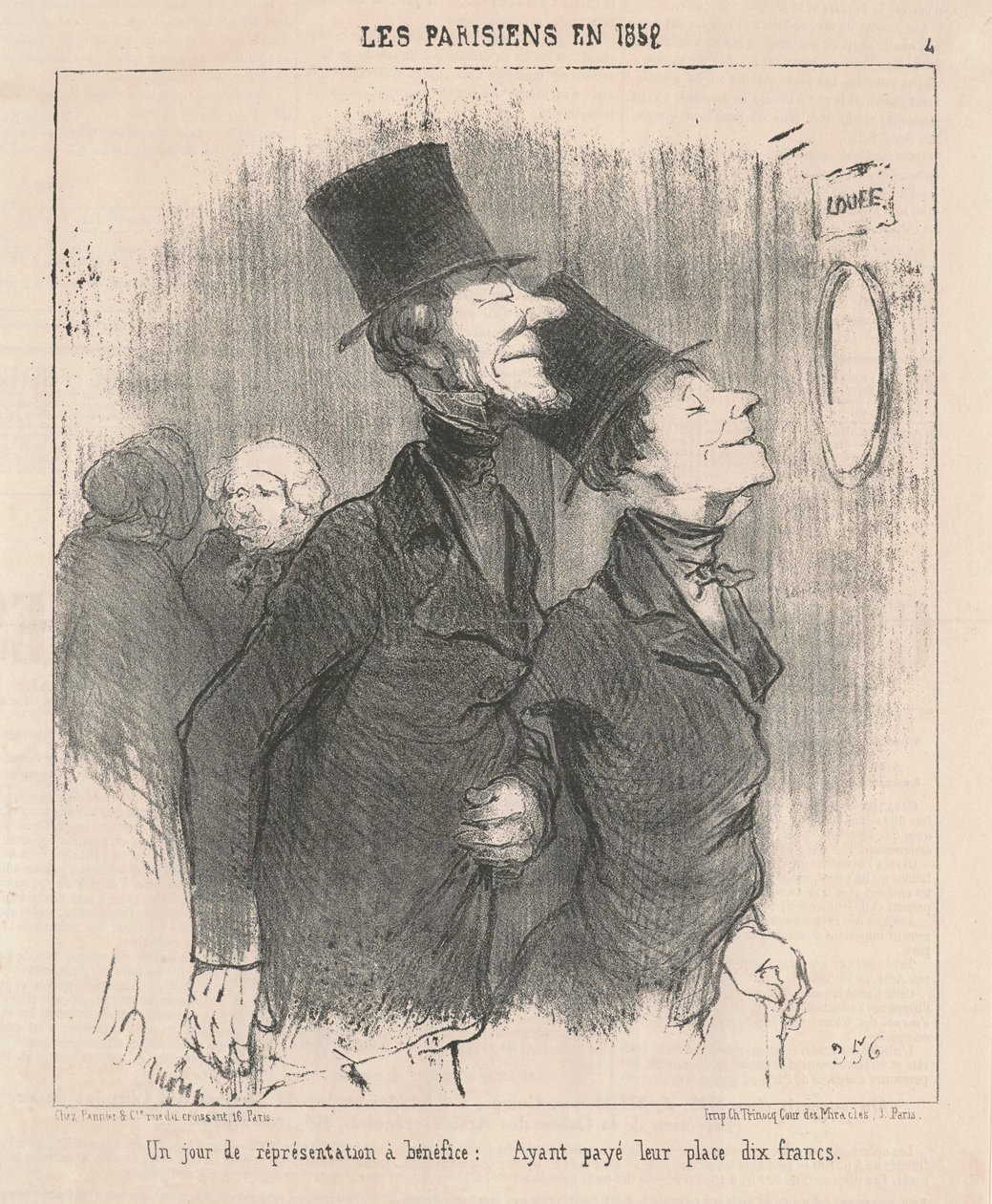 En dags förmånsprestation av Honoré Daumier