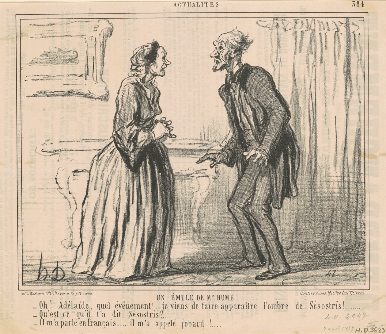 En anhängare till Mr Hume av Honoré Daumier