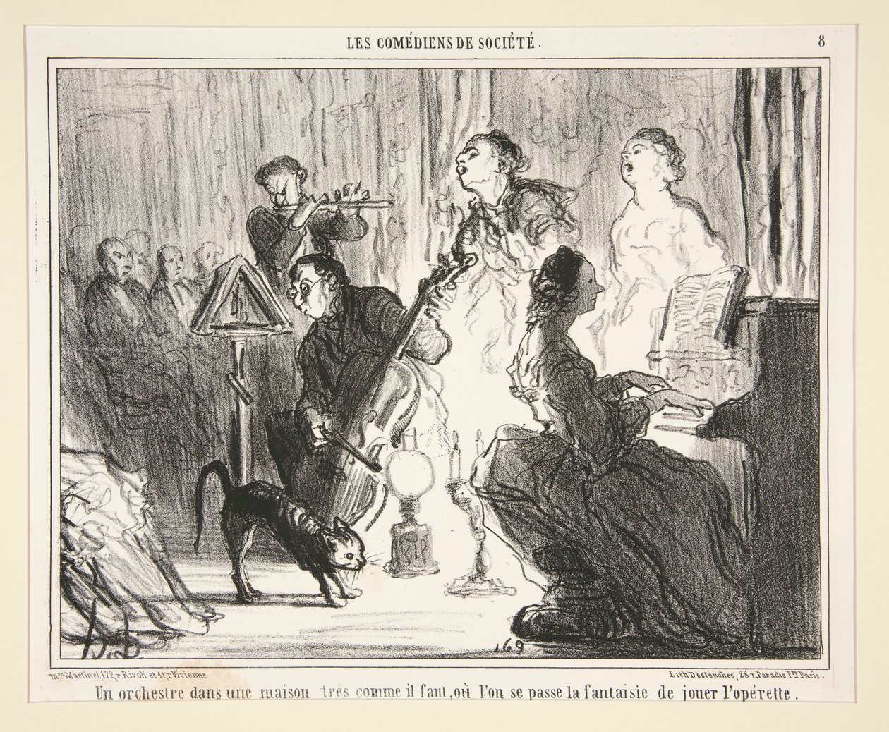 En orkester i ett hus av Honoré Daumier
