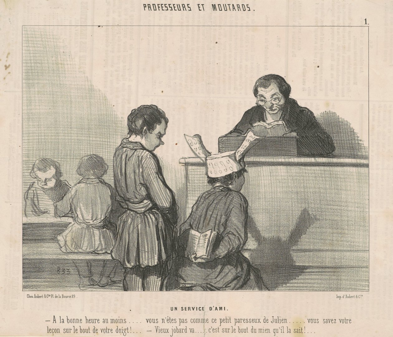 En vänlig service av Honoré Daumier