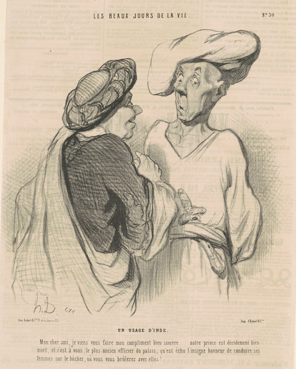 En sed från Indien av Honoré Daumier