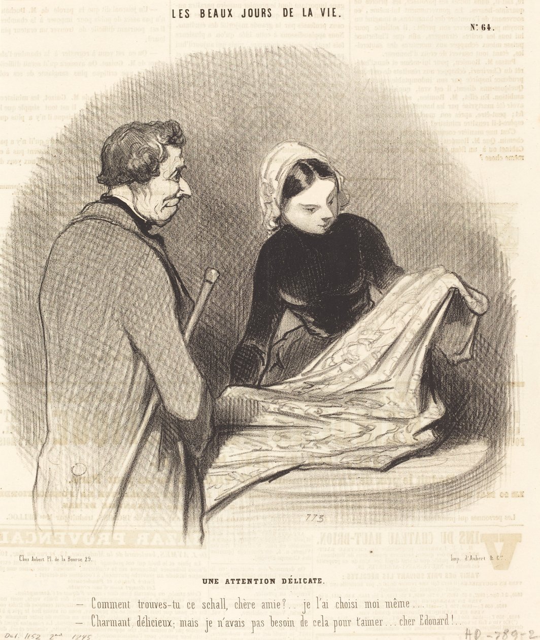 En delikat uppmärksamhet av Honoré Daumier