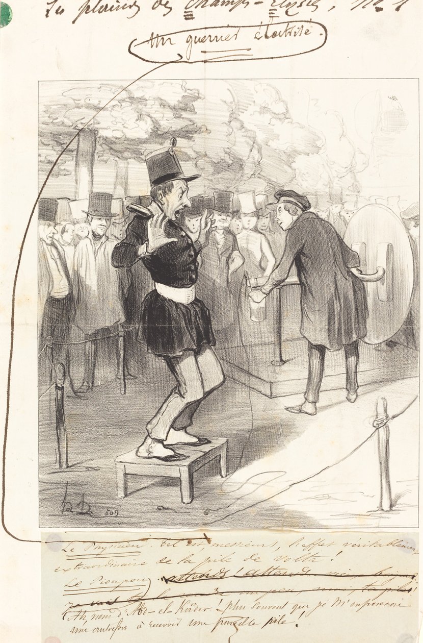 En elektrifierad krigare av Honoré Daumier