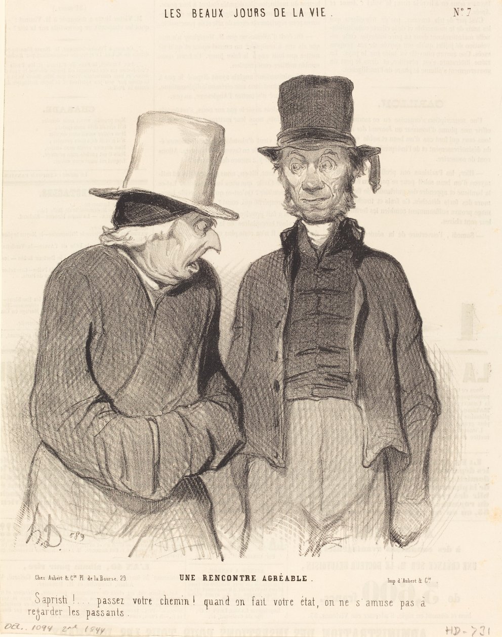 Ett trevligt möte av Honoré Daumier