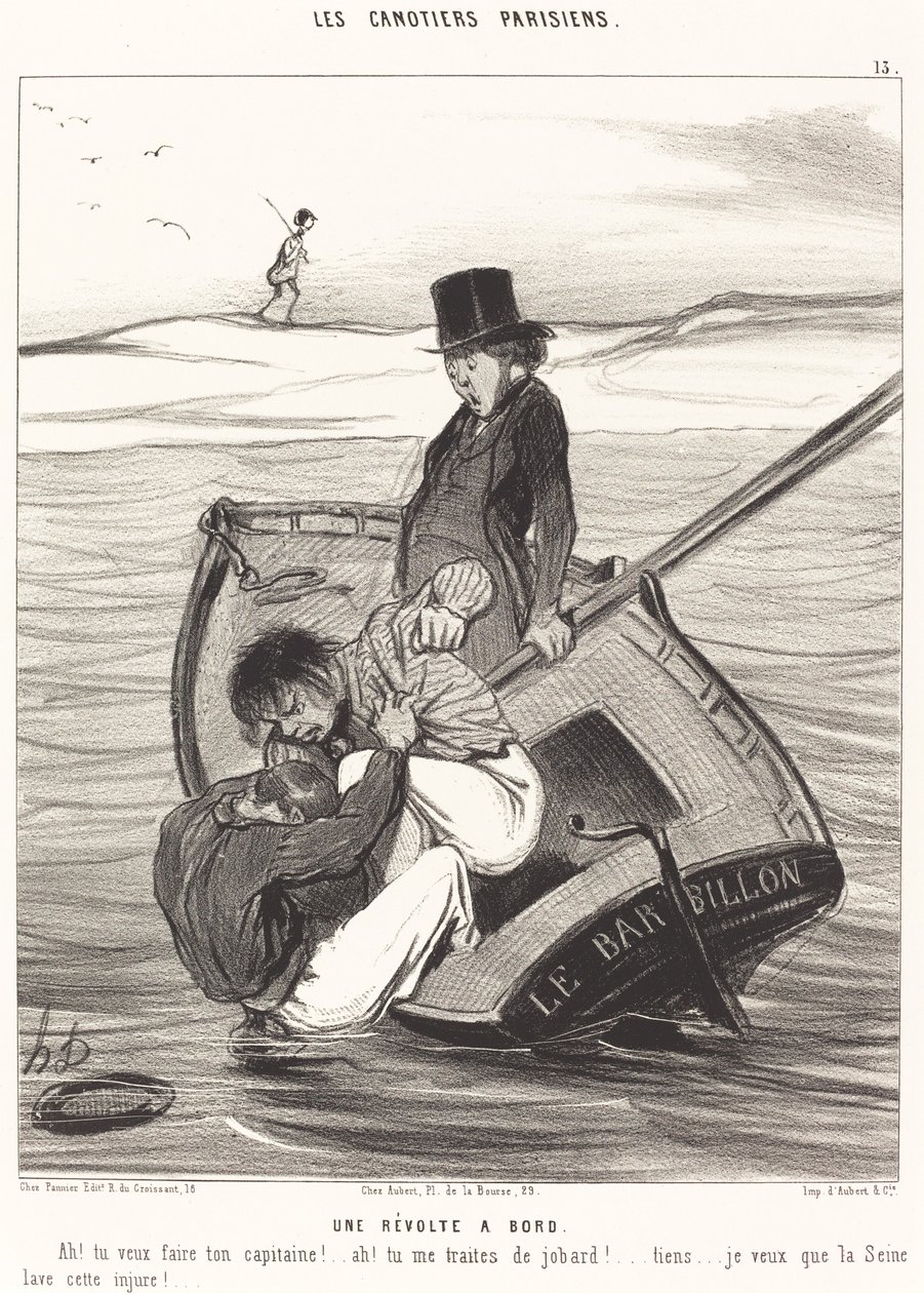 En revolt ombord av Honoré Daumier