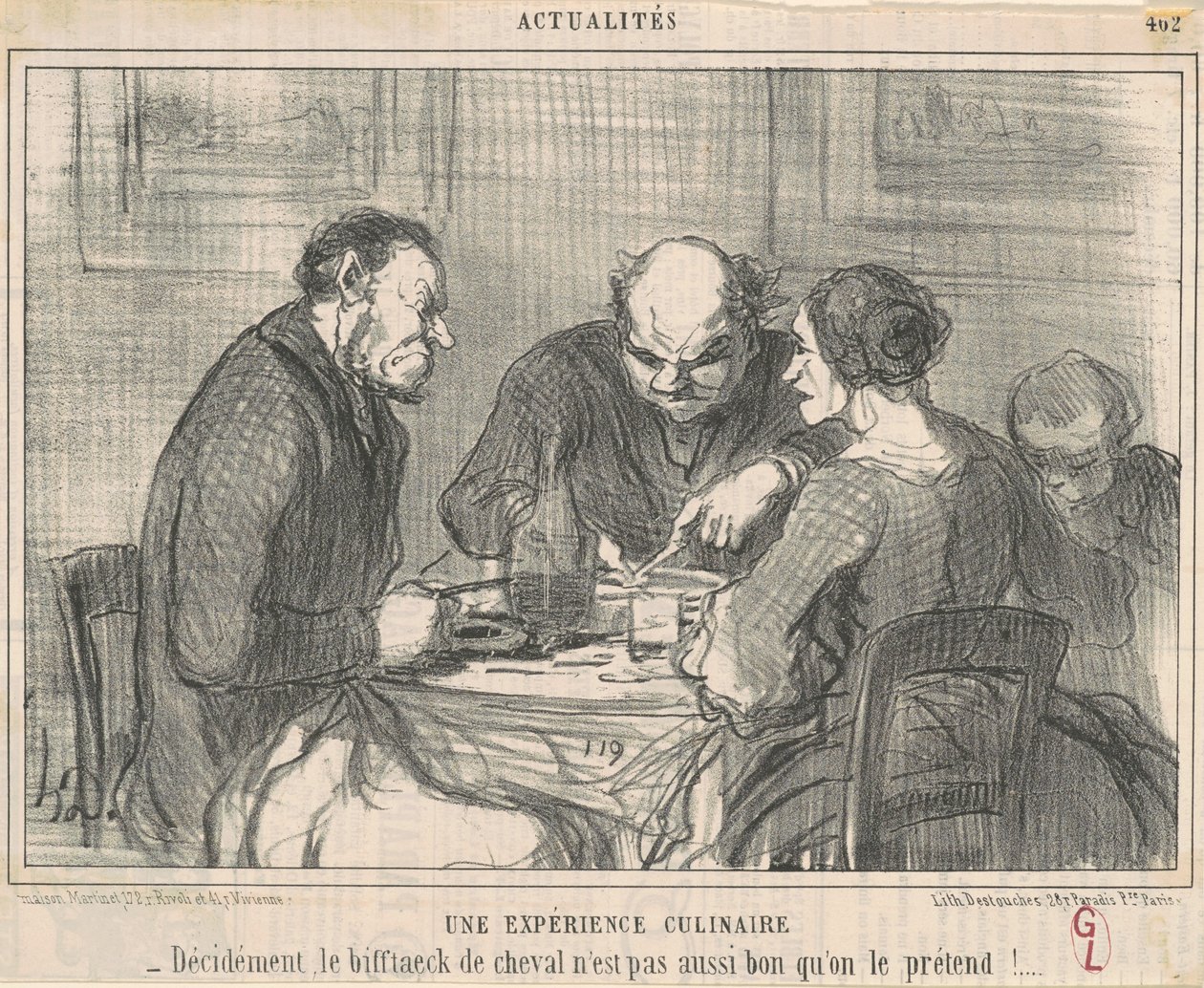 En kulinarisk upplevelse av Honoré Daumier